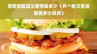 昆明加盟店汉堡预算多少（开一家汉堡店需要多少投资）