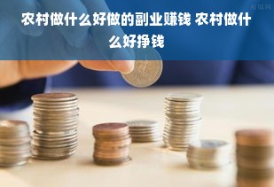 农村做什么好做的副业赚钱 农村做什么好挣钱