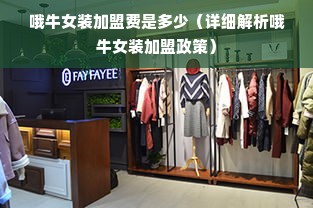 哦牛女装加盟费是多少（详细解析哦牛女装加盟政策）