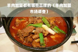 羊肉加盟都有哪些品牌的（羊肉加盟市场调查）