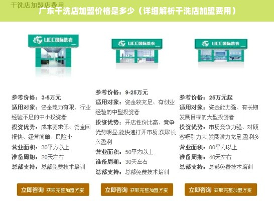 广东干洗店加盟价格是多少（详细解析干洗店加盟费用）