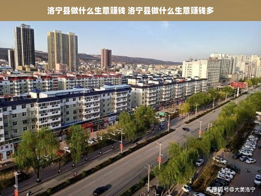 洛宁县做什么生意赚钱 洛宁县做什么生意赚钱多