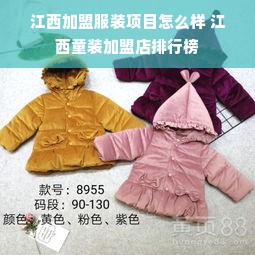 江西加盟服装项目怎么样 江西童装加盟店排行榜