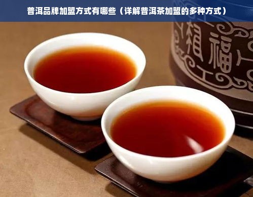 普洱品牌加盟方式有哪些（详解普洱茶加盟的多种方式）