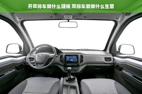 开双排车做什么赚钱 双排车能做什么生意