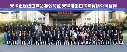 安徽正规进口食品怎么加盟 安徽进出口贸易有限公司官网