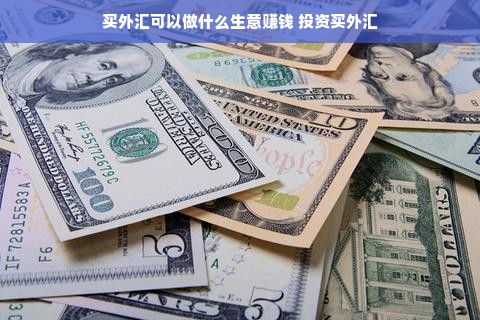 买外汇可以做什么生意赚钱 投资买外汇