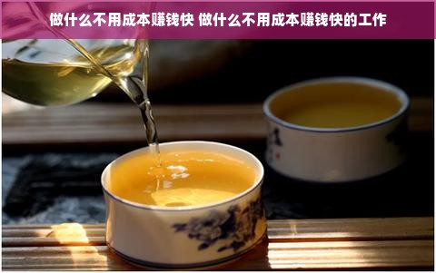 做什么不用成本赚钱快 做什么不用成本赚钱快的工作