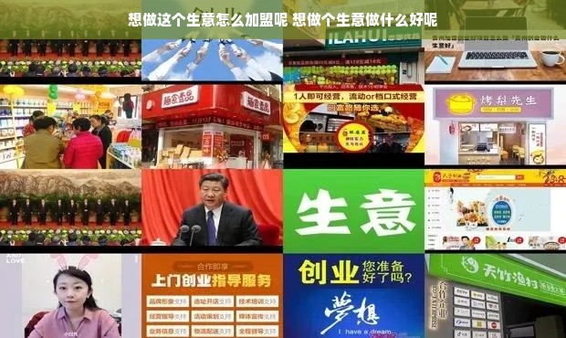 想做这个生意怎么加盟呢 想做个生意做什么好呢