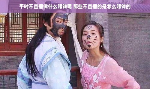 平时不直播做什么赚钱呢 那些不直播的是怎么赚钱的