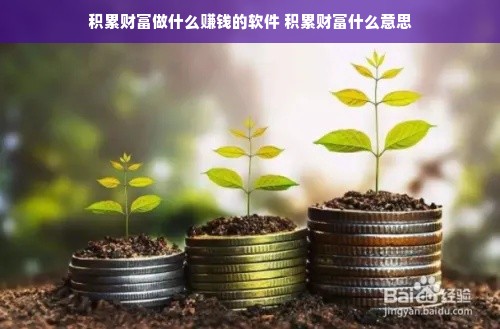 积累财富做什么赚钱的软件 积累财富什么意思