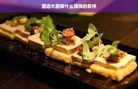 酒店大厨做什么赚钱的软件