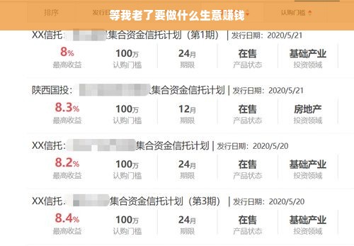 等我老了要做什么生意赚钱