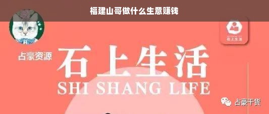 福建山哥做什么生意赚钱