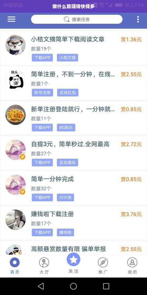做什么能赚钱快钱多