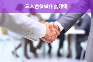 三人合伙做什么赚钱