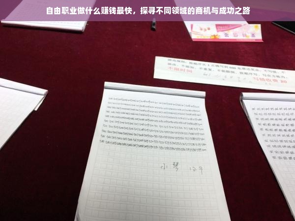 自由职业做什么赚钱最快，探寻不同领域的商机与成功之路