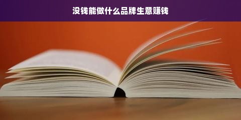 没钱能做什么品牌生意赚钱