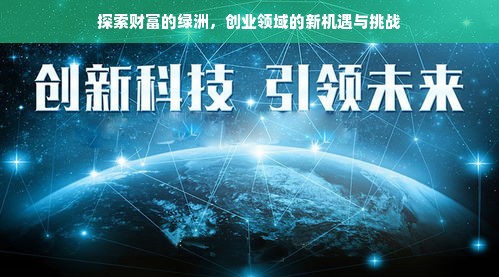 探索财富的绿洲，创业领域的新机遇与挑战