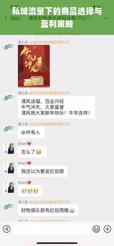 私域流量下的商品选择与盈利策略