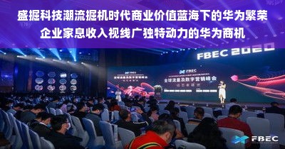 盛掘科技潮流掘机时代商业价值蓝海下的华为繁荣企业家息收入视线广独特动力的华为商机