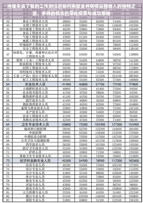 当我失去了我的工作岗位后如何再就业并获得高额收入的独特之旅，多样的机会的深化探索与成功策略