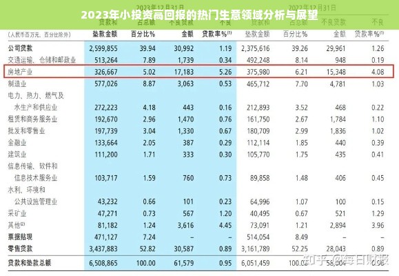 2023年小投资高回报的热门生意领域分析与展望