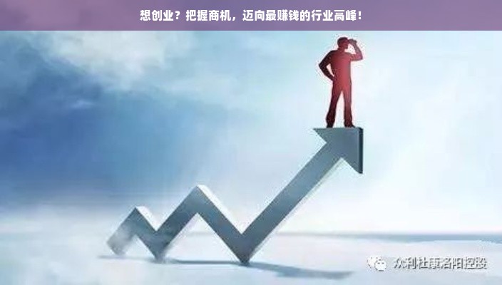 想创业？把握商机，迈向最赚钱的行业高峰！