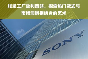 服装工厂盈利策略，探索热门款式与市场洞察相结合的艺术