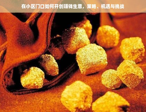 在小区门口如何开创赚钱生意，策略、机遇与挑战