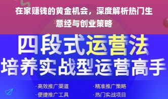 在家赚钱的黄金机会，深度解析热门生意经与创业策略
