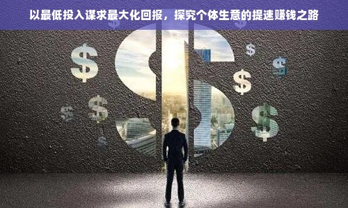 以最低投入谋求最大化回报，探究个体生意的提速赚钱之路