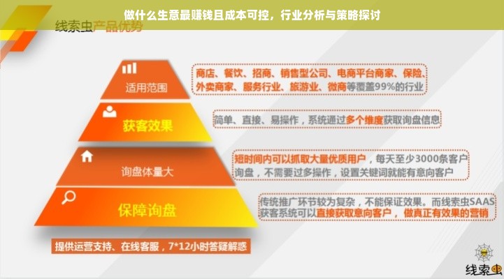 做什么生意最赚钱且成本可控，行业分析与策略探讨