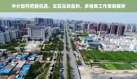 中介如何把握机遇，实现高效盈利，多维度工作策略解析