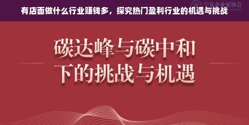 有店面做什么行业赚钱多，探究热门盈利行业的机遇与挑战