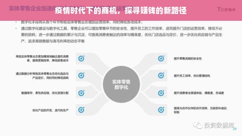 疫情时代下的商机，探寻赚钱的新路径