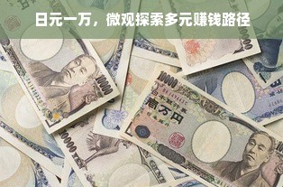 日元一万，微观探索多元赚钱路径