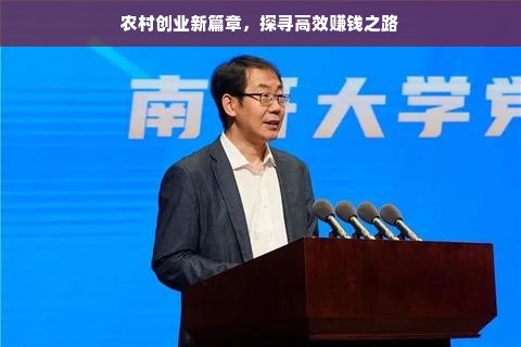 农村创业新篇章，探寻高效赚钱之路