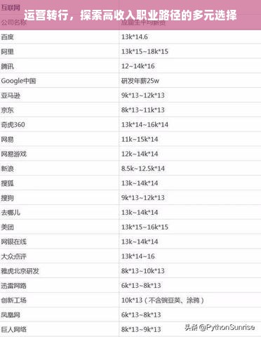 运营转行，探索高收入职业路径的多元选择