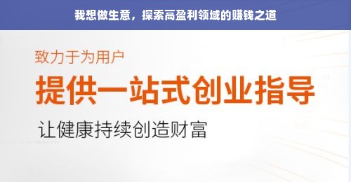 我想做生意，探索高盈利领域的赚钱之道