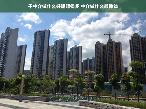 干中介做什么好呢赚钱多 中介做什么最挣钱