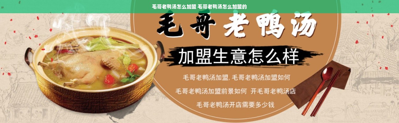 毛哥老鸭汤怎么加盟 毛哥老鸭汤怎么加盟的