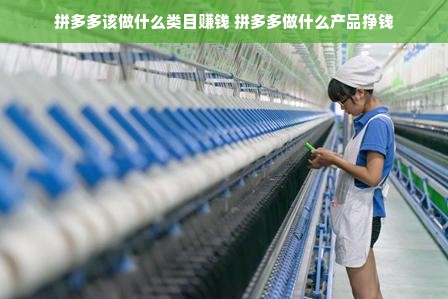 拼多多该做什么类目赚钱 拼多多做什么产品挣钱