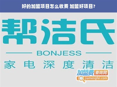 好的加盟项目怎么收费 加盟好项目?