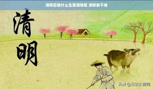 清明后做什么生意赚钱呢 清明能干啥