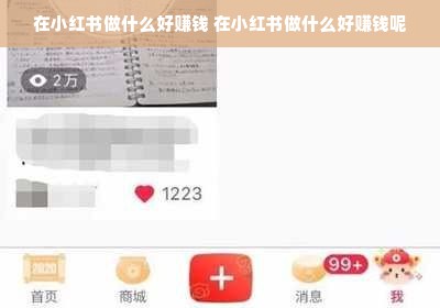 在小红书做什么好赚钱 在小红书做什么好赚钱呢