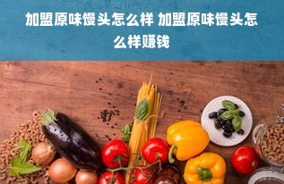 加盟原味馒头怎么样 加盟原味馒头怎么样赚钱