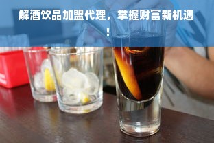 解酒饮品加盟代理，掌握财富新机遇！