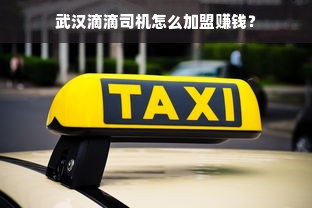 武汉滴滴司机怎么加盟赚钱？