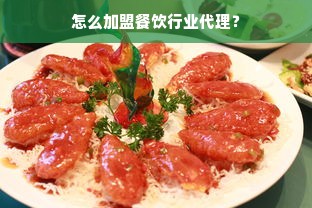 怎么加盟餐饮行业代理？
